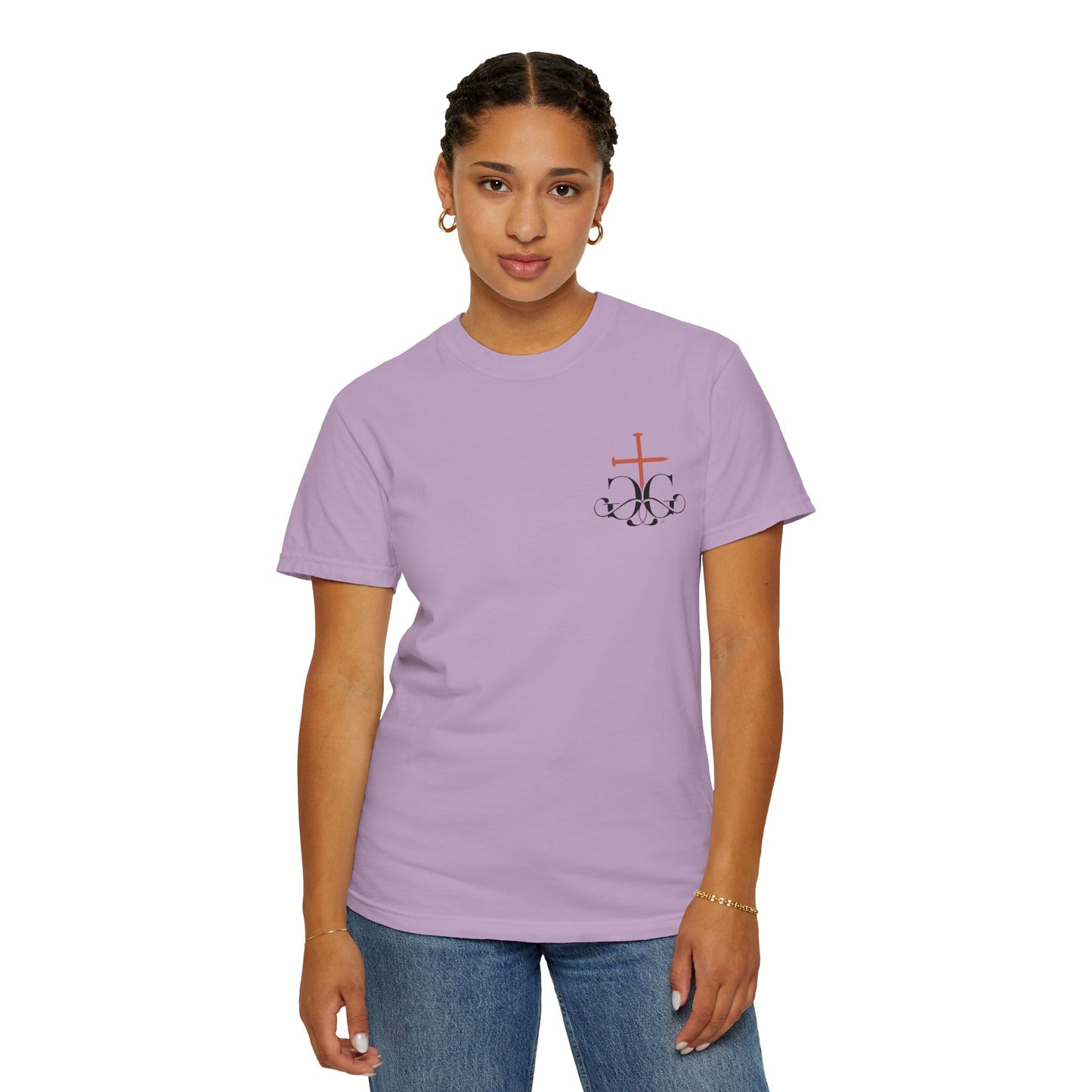 Jefa Hecha con Fe, Fuego y Ganas – Lilac Cowgirl Tee